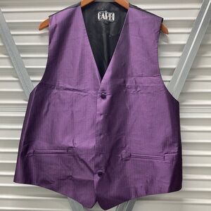 RDI Purple Satin Vest Elegant Suits & Blazers